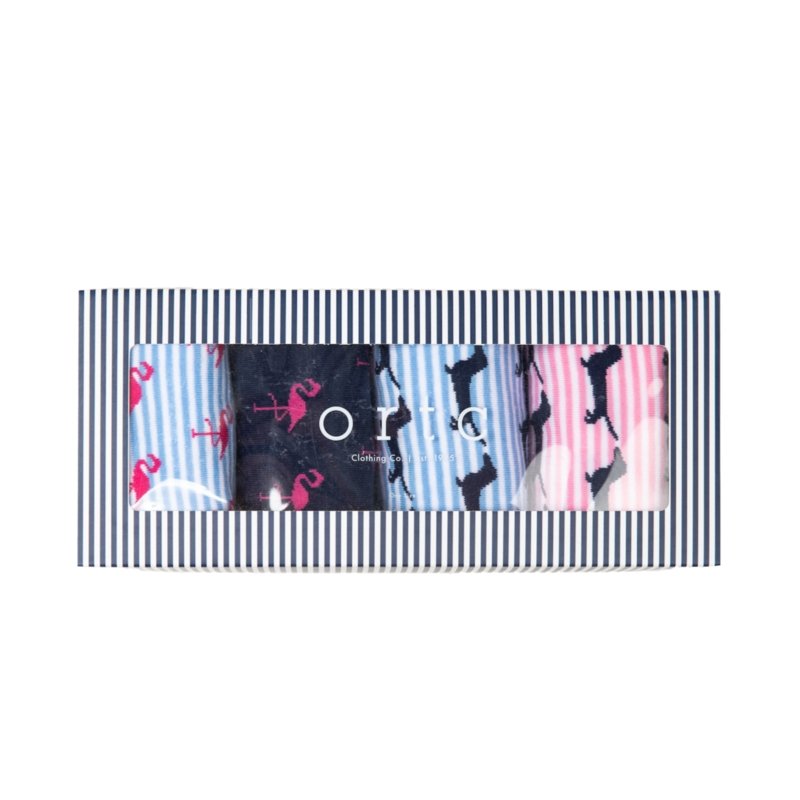 Socks Box - Dachie &amp; Flamingo | Ortc | Hats, Scarves, Gloves, Boxers &amp; Socks | Thirty 16 Williamstown