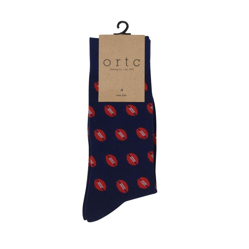 Socks - Navy Footballs | Ortc | Hats, Scarves, Gloves, Boxers & Socks | Thirty 16 Williamstown
