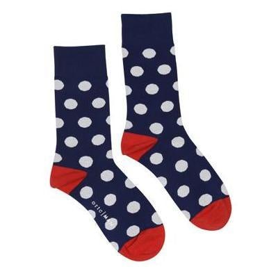 Socks - Navy & White Spots | Ortc | Hats, Scarves, Gloves, Boxers & Socks | Thirty 16 Williamstown