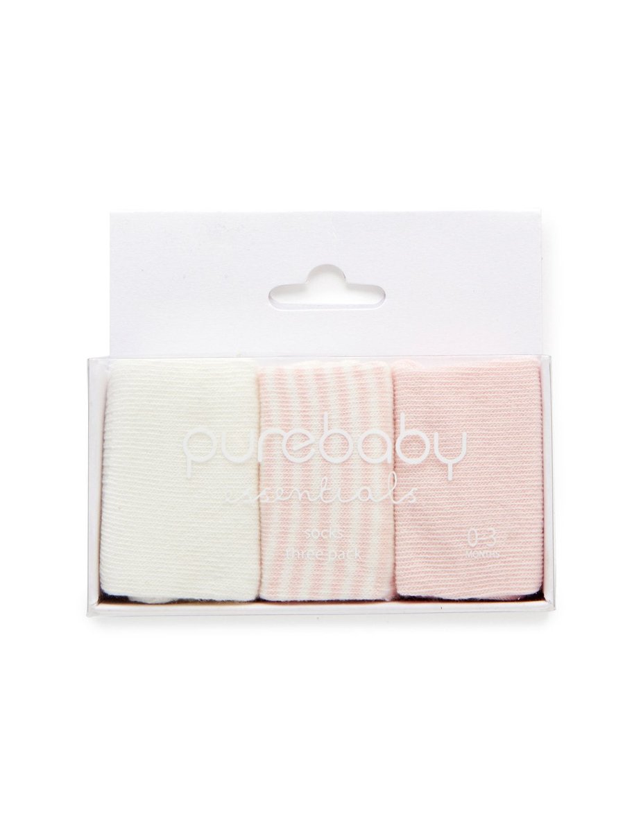 Socks Pack - Pale Pink | Purebaby | Baby &amp; Toddler Socks &amp; Tights | Thirty 16 Williamstown