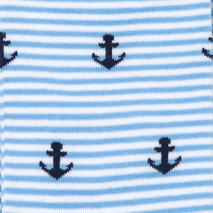 Socks - Pale Stripe Anchors | Ortc | Hats, Scarves, Gloves, Boxers & Socks | Thirty 16 Williamstown