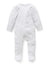 Stripe Zip Growsuit - Pale Grey Melange | Purebaby | Baby & Toddler Growsuits & Rompers | Thirty 16 Williamstown