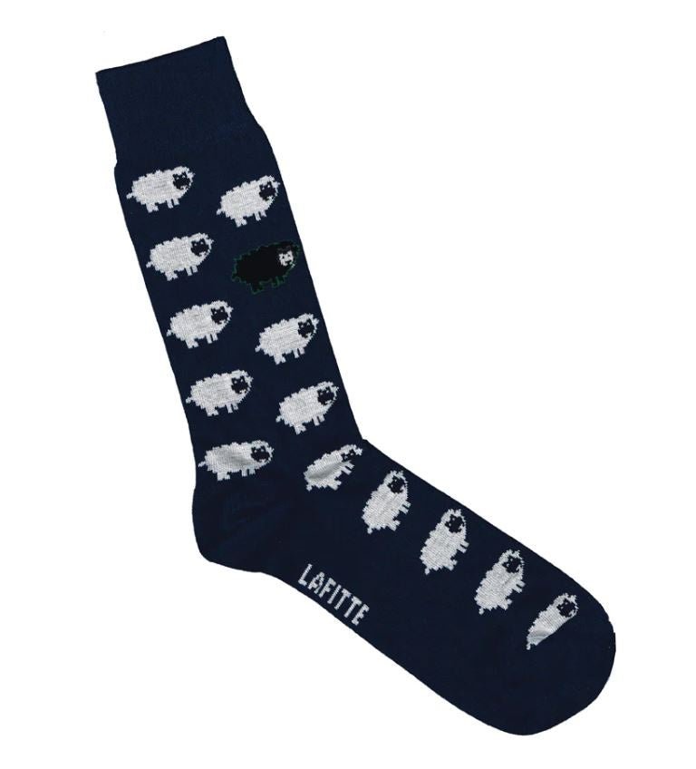 The Black Sheep Navy Patterned Socks | Lafitte | Socks For Him & For Her | Thirty 16 Williamstown
