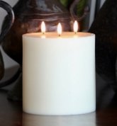 Triple Wick Nordic White Pillar (15.2cm x 15.2cm) | Enjoy Living | Flameless Candles | Thirty 16 Williamstown