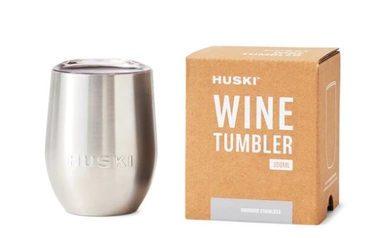 Wine Tumbler (300ml) - Brushed Stainless | Huski | Travel Mugs & Drink Bottles | Thirty 16 Williamstown