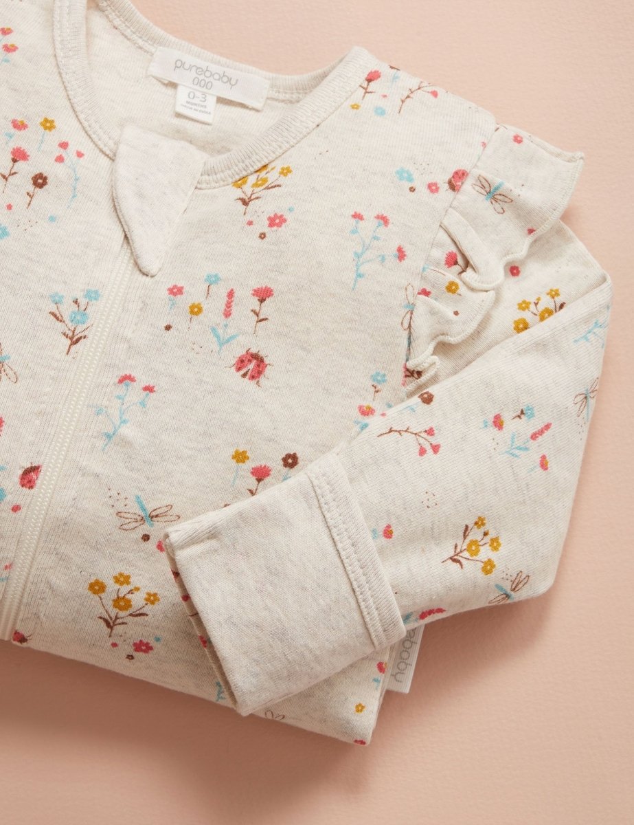 Zip Growsuit - Lady Bird | Purebaby | Baby &amp; Toddler Growsuits &amp; Rompers | Thirty 16 Williamstown
