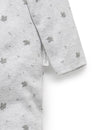 Zip Growsuit - Leaf Pale Grey | Purebaby | Baby &amp; Toddler Growsuits &amp; Rompers | Thirty 16 Williamstown