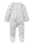 Zip Growsuit - Leaf Pale Grey | Purebaby | Baby & Toddler Growsuits & Rompers | Thirty 16 Williamstown