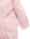 Zip Growsuit - Peony Blossom | Purebaby | Baby &amp; Toddler Growsuits &amp; Rompers | Thirty 16 Williamstown