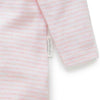 Zip Growsuit - Stripe Pale Pink Melange | Purebaby | Baby &amp; Toddler Growsuits &amp; Rompers | Thirty 16 Williamstown