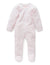 Zip Growsuit - Stripe Pale Pink Melange | Purebaby | Baby & Toddler Growsuits & Rompers | Thirty 16 Williamstown