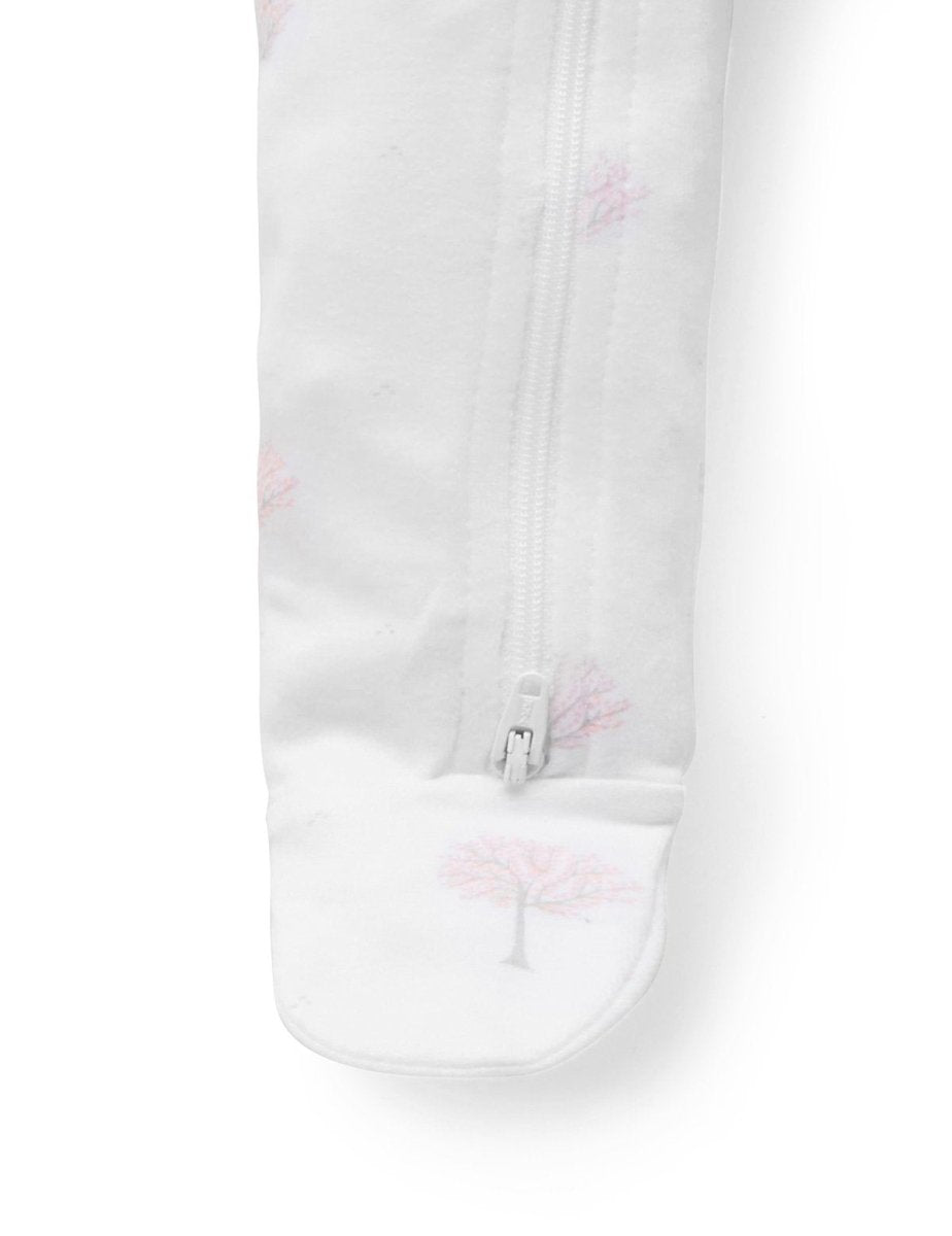 Zip Growsuit - Tree Pale Pink | Purebaby | Baby &amp; Toddler Growsuits &amp; Rompers | Thirty 16 Williamstown